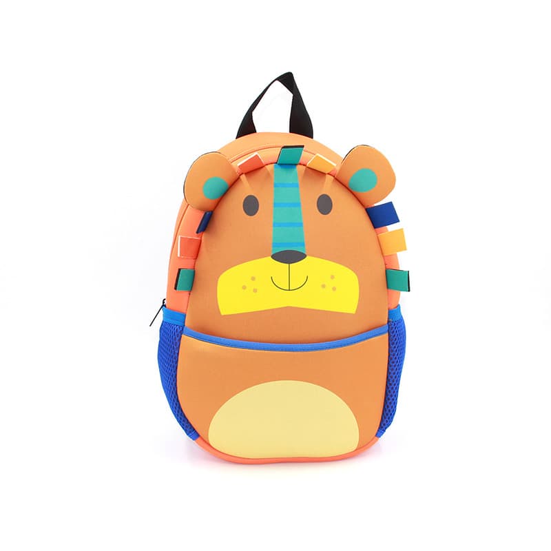 Foreign trade processing diving material little lion schoolbag cartoon pattern kindergarten small schoolbag tutoring class backpack