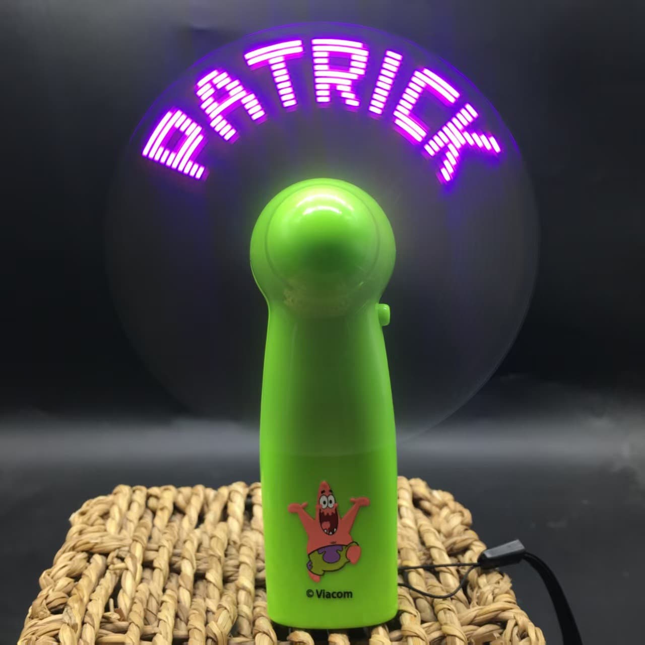 Factory direct sales of LED flashing letter fans, advertising gifts, portable handheld fans, neckband mini fans.