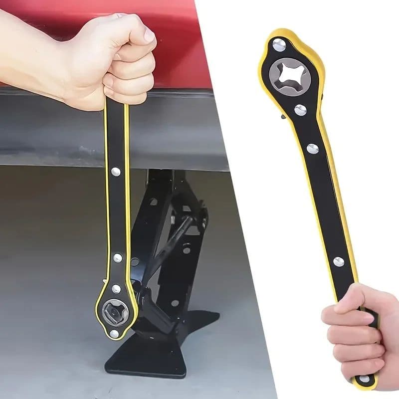 Universal Car Wheel Hand Crank Ratchet Wrenches Garage TYIMENG