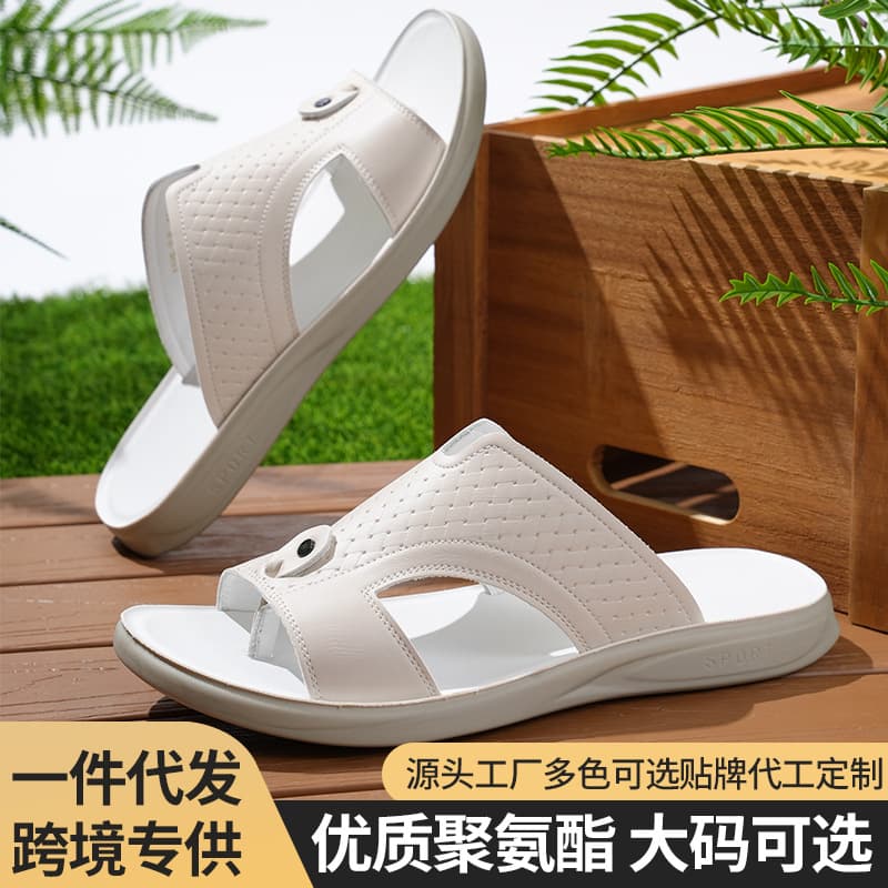 Large Size Men's Cross-Border Woven Toe-Separator Sandals, Soft Sole, Non-Slip Beach Sandals for Outdoor Wear, Factory Direct Stock, Drop Shipping