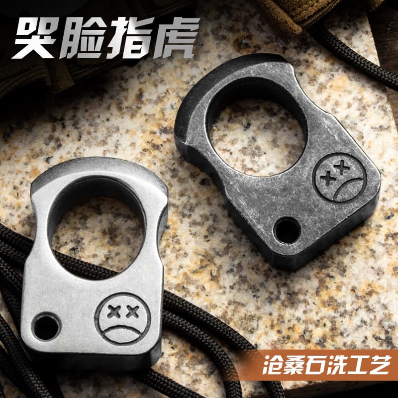 Self-defense Single Finger Knuckle Duster Portable Protection for Women Anti-wolf Ring Glass Breaker Punch Knuckle Spike