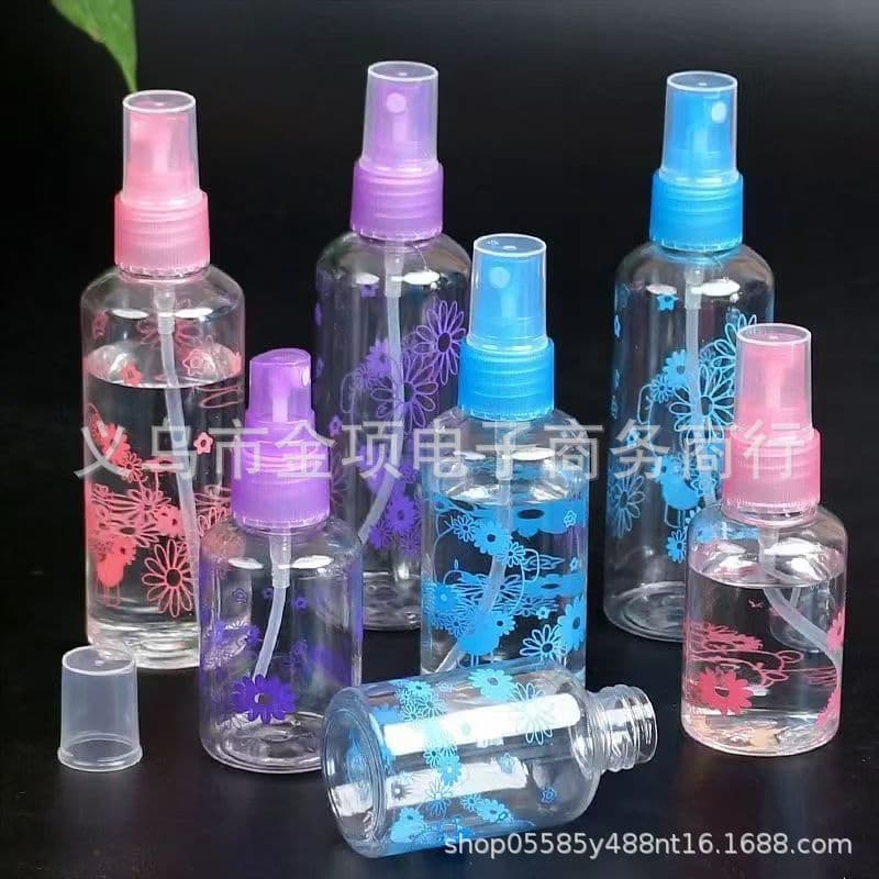 Printed mouse spray bottle plastic fine mist daily hydrating alcohol spray daily toner travel spray bottle