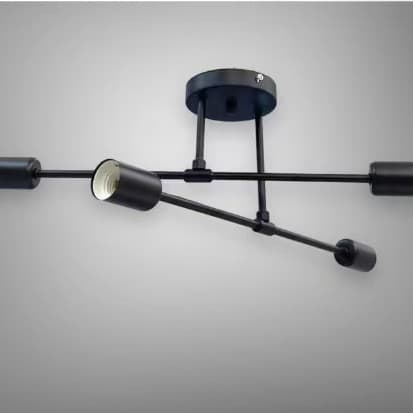 Nordic Living Room Ceiling Light for Cross-border Amazon, Minimalist Bedroom Dining Room Study Wrought Iron Chandelier Light Luxury