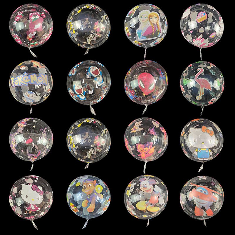 New 23-inch Printed Bobo Ball Birthday Party Decoration Bobo Ball Children's Toy Elastic Bobo Ball