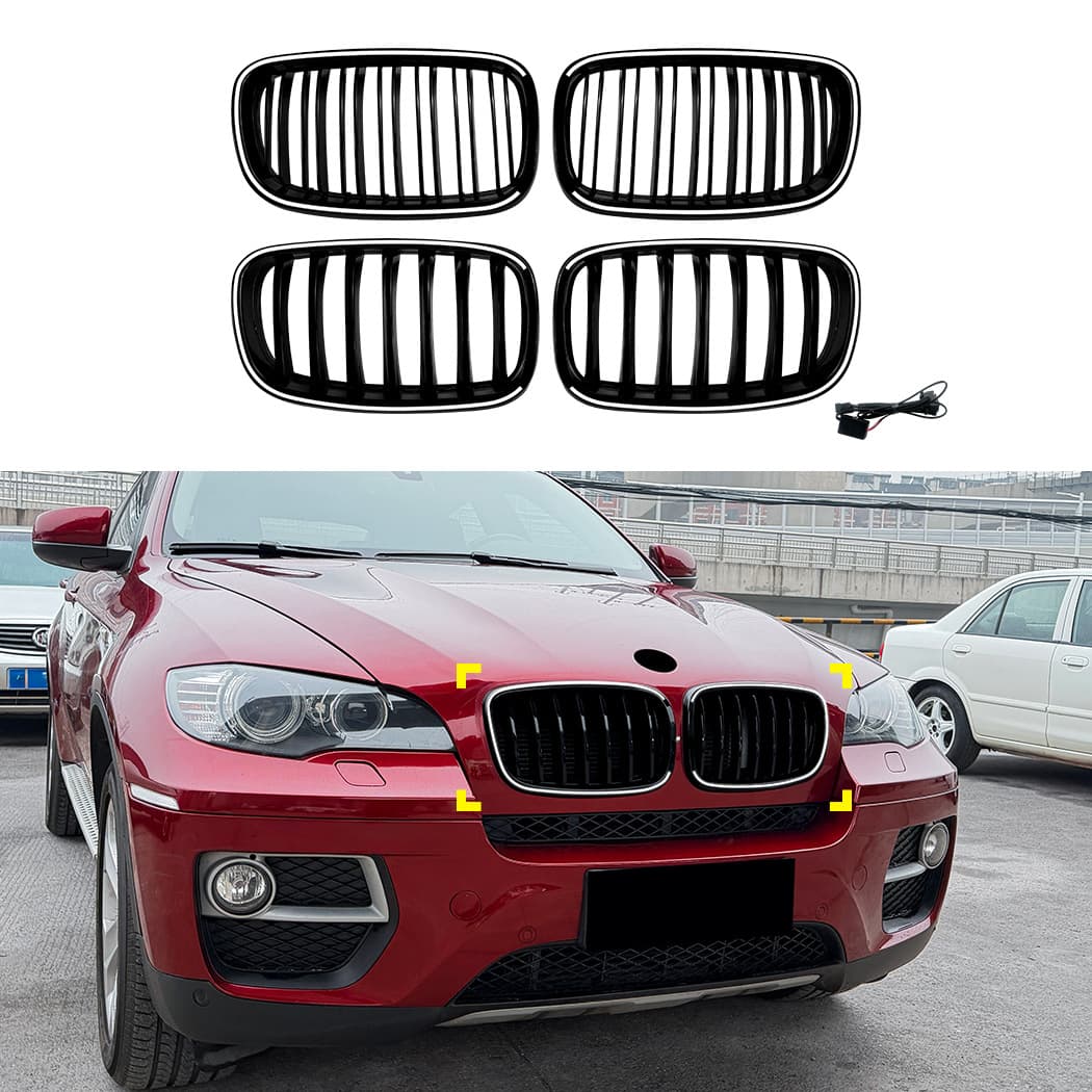For BMW X5 E70 X6 E71 2006-2013 LED Illuminated Grille Upgrade