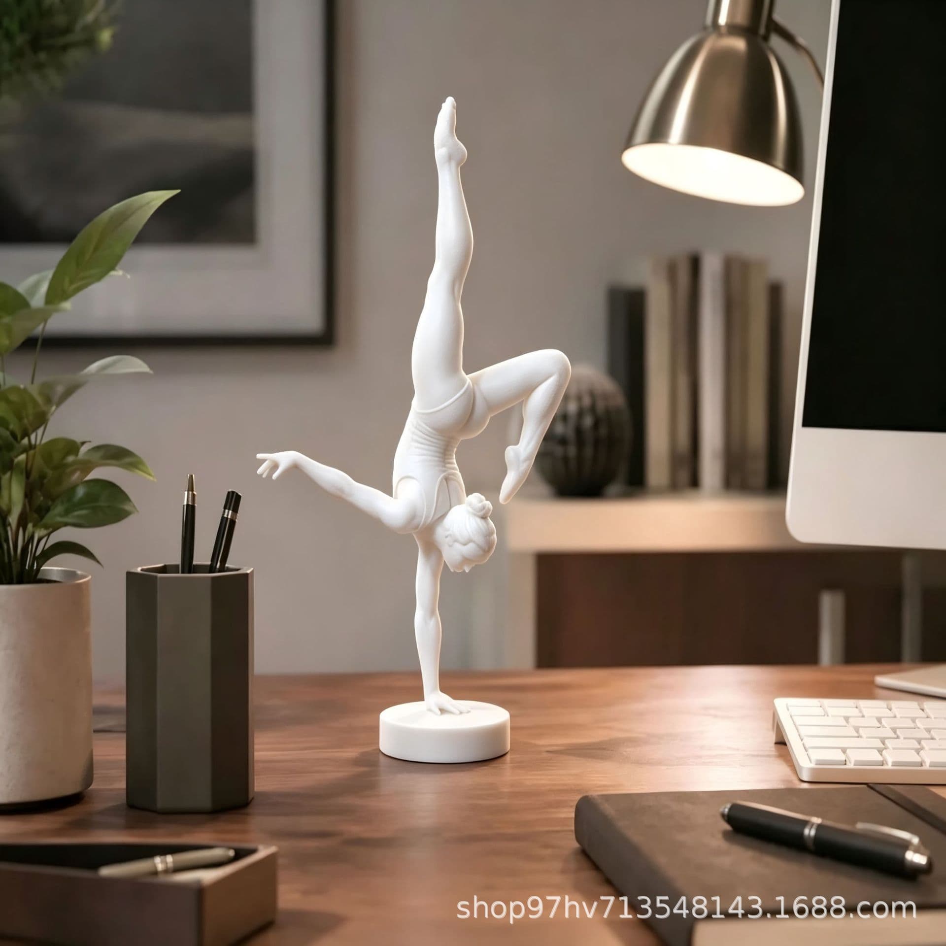 3D Printed One-Hand Balance Ballet Dancer Ornament Modern Artistic Gymnastics Girl Desktop Decoration Sculpture