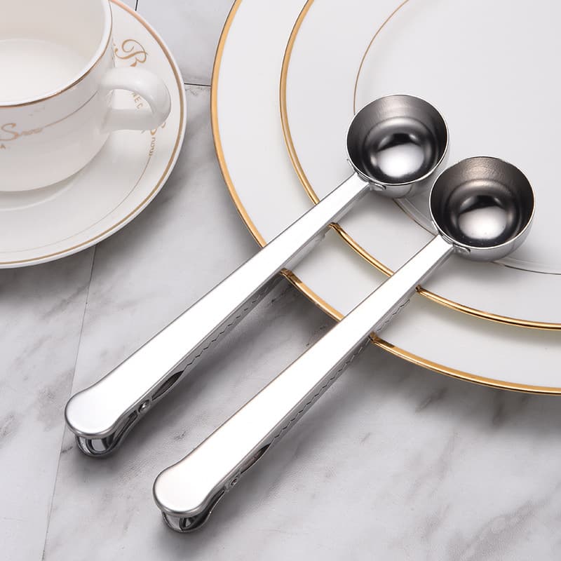 Wholesale Stainless Steel Multi-functional Sealing Clips, Creative Baby Formula Scoops, Coffee Spoons, Tea Leaf and Snack Sealing Clips