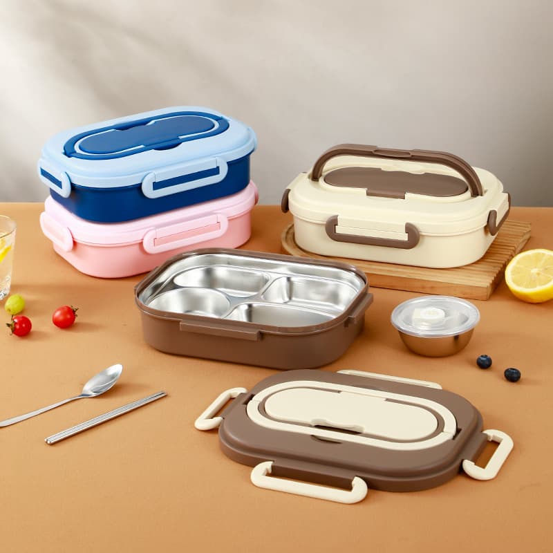 316L Stainless Steel Divided Lunch Box, Thickened Insulated Reheatable Food Container for Students, Office Workers, and Cafeteria