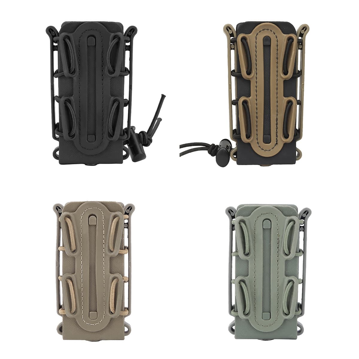 9mm scorpion magazine holster soft shell waist molle accessory box 45APC elastic outdoor multi-function quick pull holster