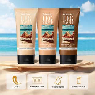 Lakerain Leg Foundation Concealer Body Tanning Wheat Brown Foundation Leg Tanning Cream