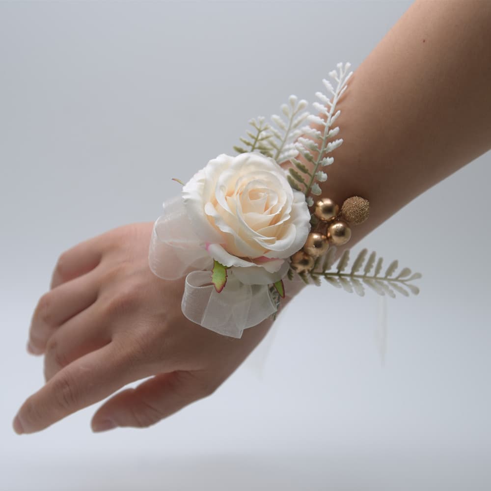 072 Eternal Angel Wedding Bride Bridesmaid Best Man Wedding Corsage Simulated Flower Wrist Flower Packaging Flower Decoration