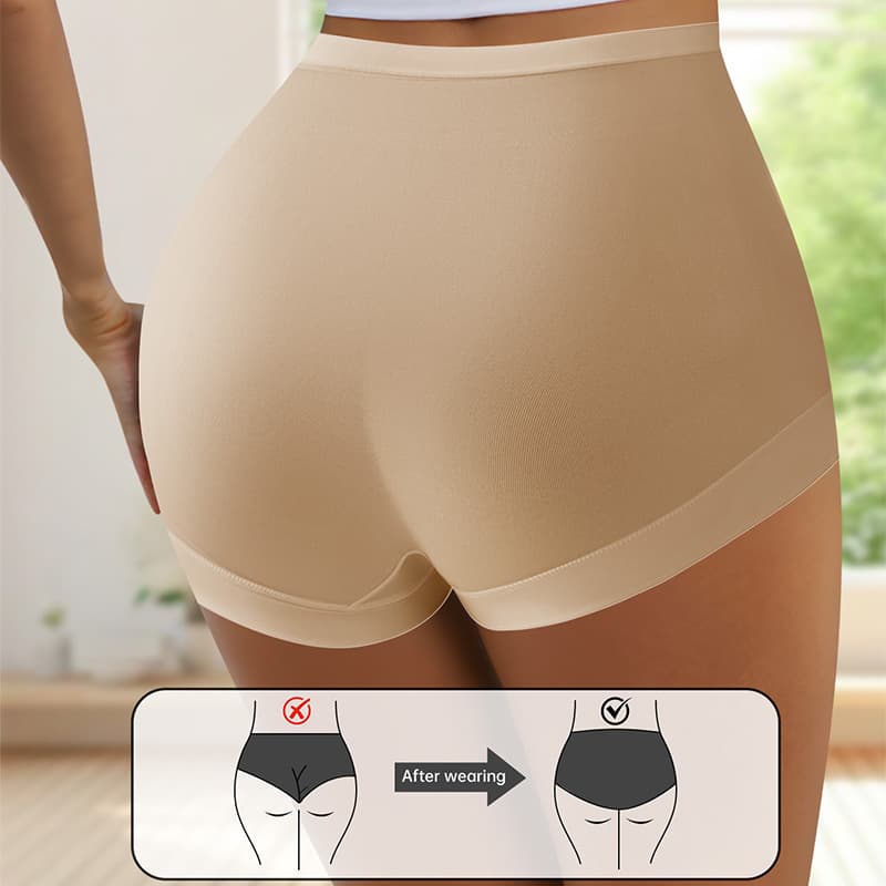Cross-border Stock Milk Silk Lace Jacquard Boxer Briefs European and American Women's Butt Lifting Tummy Control Boxers