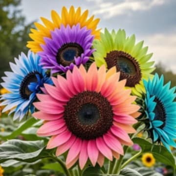 【Cross-Border Supply】Colorful Sunflower Seeds, Purple Sunflower Seeds, Potted Multi-Head Lucky Sunflower Seeds