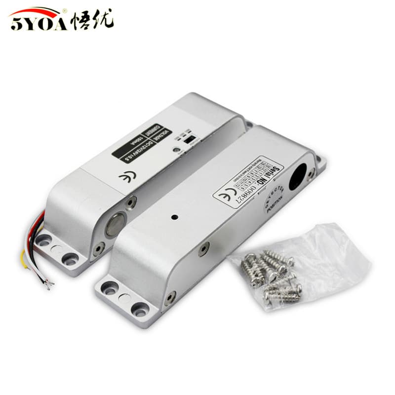 Surface-Mounted Electric Strike Lock for Glass Doors, Double Doors, 12V Electronic Lock, Door Clamp, Access Control Lock, 24V Wooden Door Strike Lock