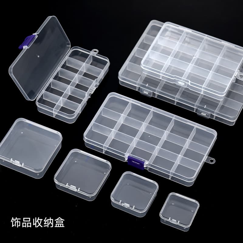 Nail Art Accessories Storage Box Plastic Material 28 Compartments 10 Grids 24 Grids Wearable Nail Storage Box Tool Specific