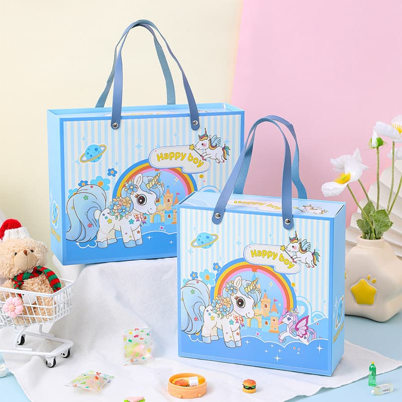 61 Children's Day Gift Box Hundred Days Banquet Candy Gift Box Children's Birthday Souvenir Return Gift Tote Bag Drawer Box