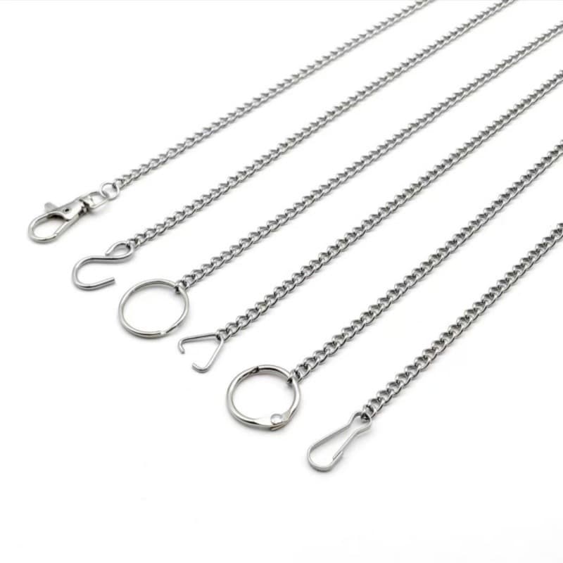 Carabiner DIY Advertising Hanging Tag Chain Stainless Steel Road Sign Chain Parking Space Plate Hanging Chain Pig Bile Buckle Hanging Chain Hook Buckle
