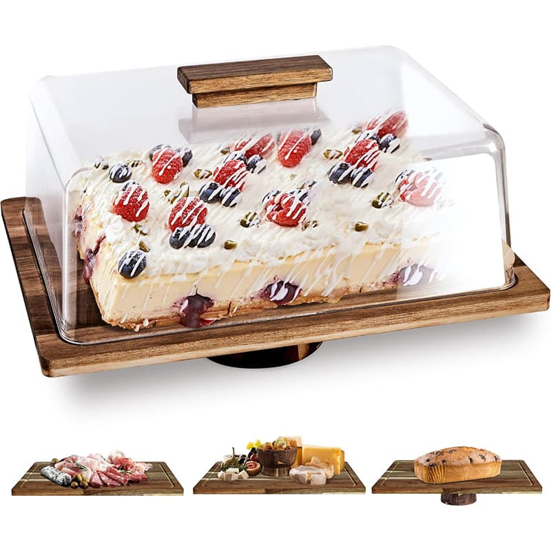 Wooden Cake Rack Food Upper Plate Birthday Cake Dessert Stand Base High Cheese Deli Plate Tray