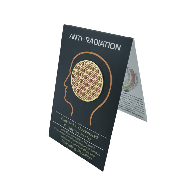Amazon Supply 24K Gold Hollow Radiation Phone Sticker Metal Radiation Computer Sticker EMR