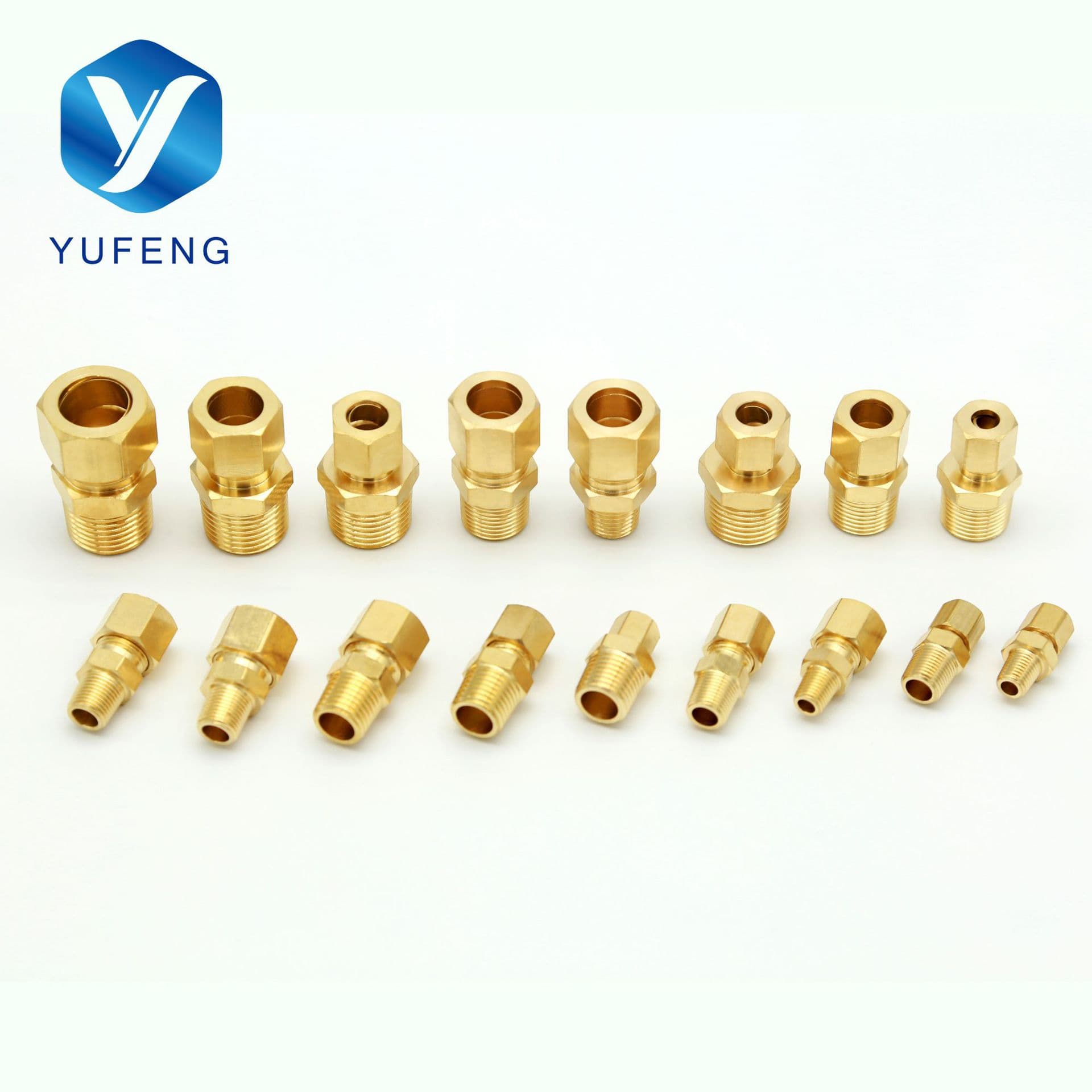 Factory Double-Ended Direct Supply Ferrule Connector Series Quick-Install Ferrule Fittings External Thread Brass