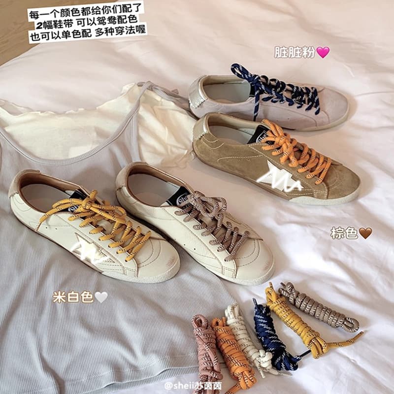 [Cowhide Version] Gen 2 ~ Imported Burnished Cowhide Vintage Two-Tone Sneakers Women's Star Shoes Dirty Shoes