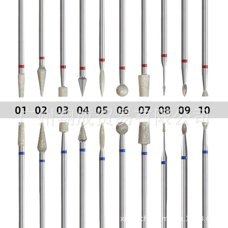 Nail Carbide Sanding Bits Diamond Fine Coarse Cuticle Remover Electric Drill Bits Russian Style Pre-treatment Head