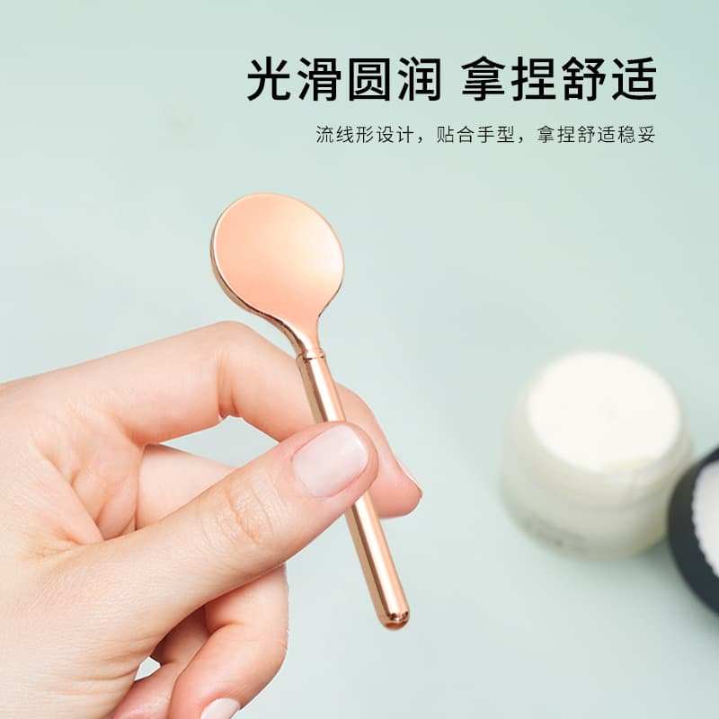 Factory direct sales zinc alloy facial cream racket scoop dual-purpose eye cream stick refilling spoon eye massage stick