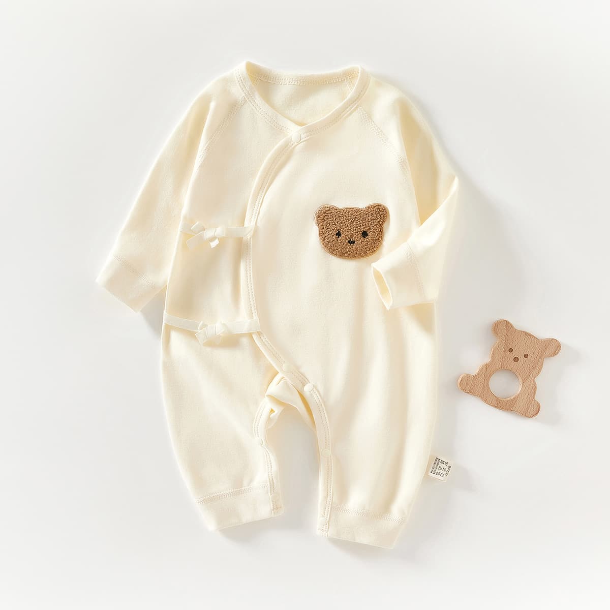 Newborn Baby Clothes Spring Autumn Pure Cotton Seamless Kimono Bodysuit 0-6 Months Baby Romper