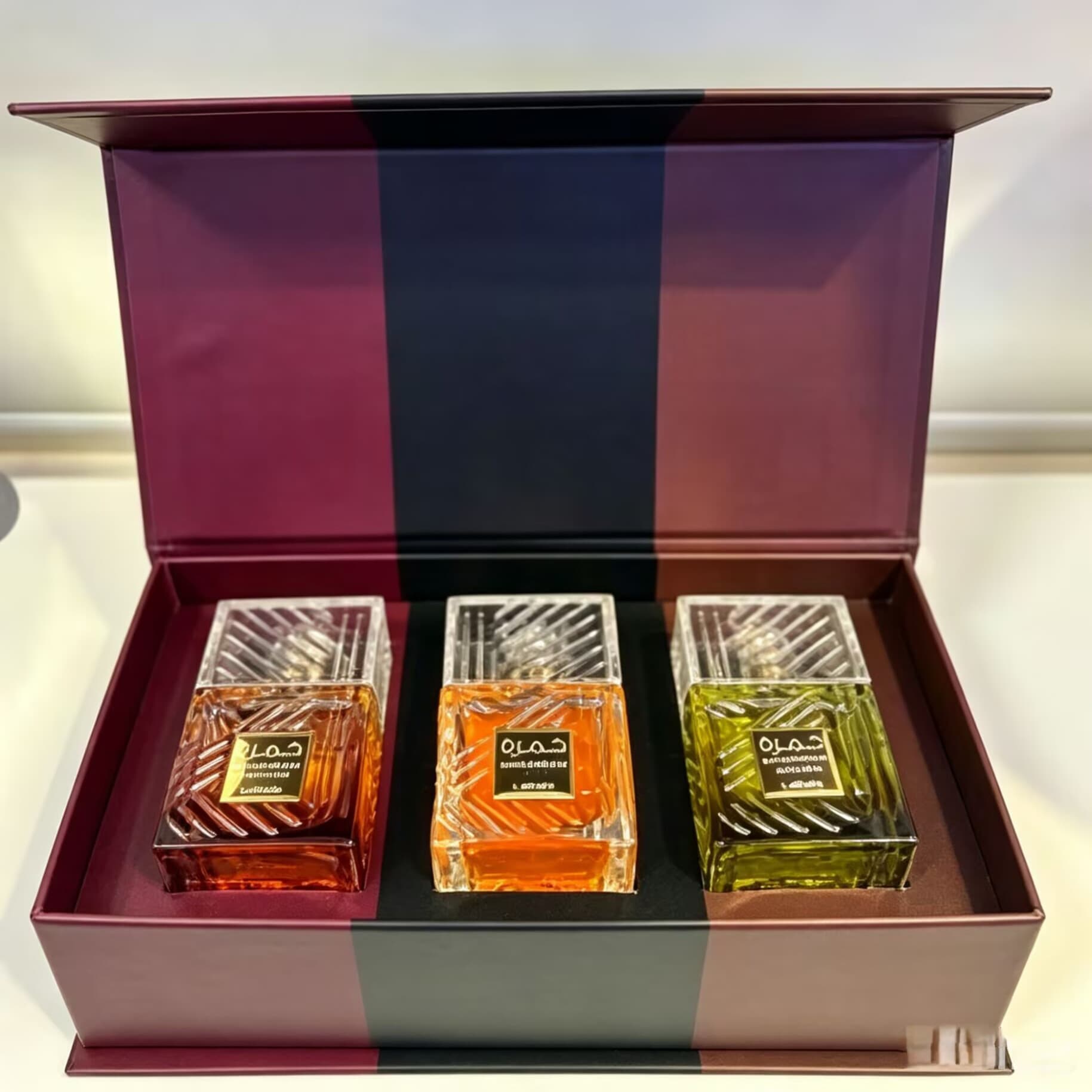 High Quality Three-Piece Gift Box Set Lattafa KHAMRAH, Arabian Dubai Long-Lasting Perfume for Men and Women