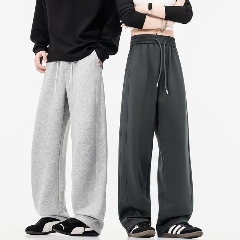 2026 American Style Autumn Sports Oversized Sweatpants for Men, Casual Loose Couple Wide-Leg Straight Tube Curved Knife Pants with Draping Feel 8X