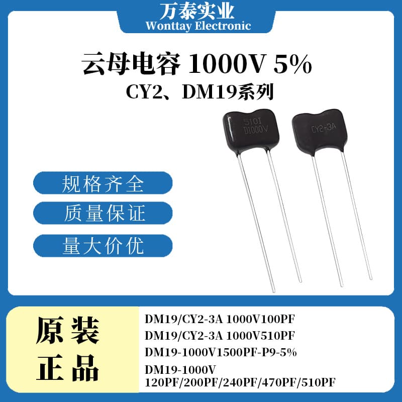 Mica capacitors DM19 CY2 series 1000V 100/120/200/240/470/510/1500PF 5%