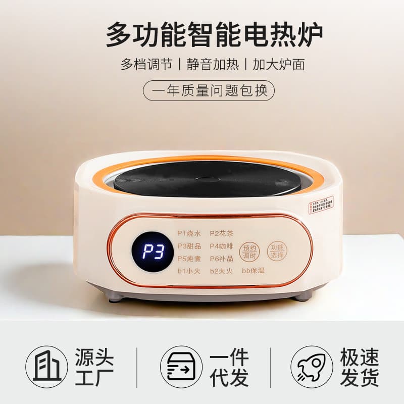 New Multifunctional Ceramic Cooktop, Mini 600W Smart Induction Cooker for Tea Brewing with Drop Shipping Available