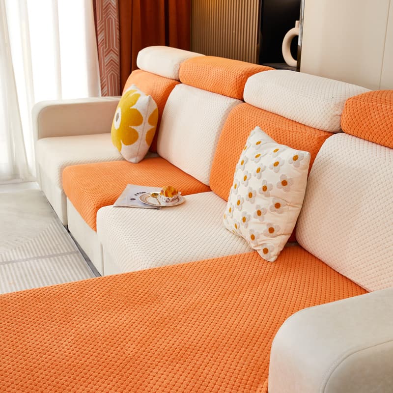 Jacquard Elastic Sofa Cover Full Wrap Slipcover Cushion Pad Seat Cover All-Season Universal Set