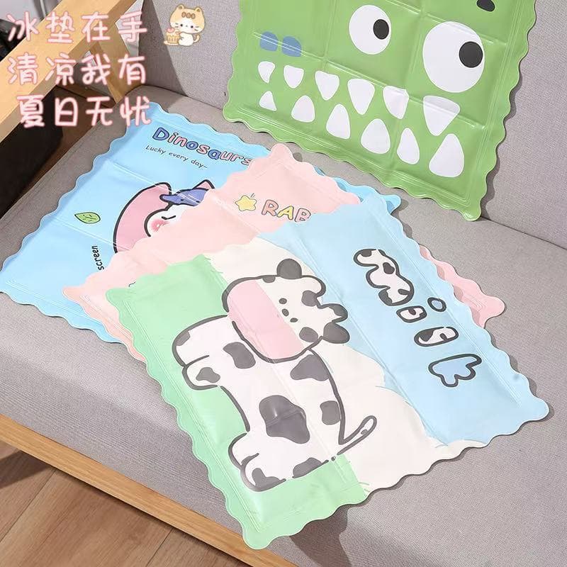 Summer Cooling Ice Mat PVC Cartoon Cooling Seat Cushion for Students Classroom Ice Crystal Car Seat Pad Pet Cooling Mat