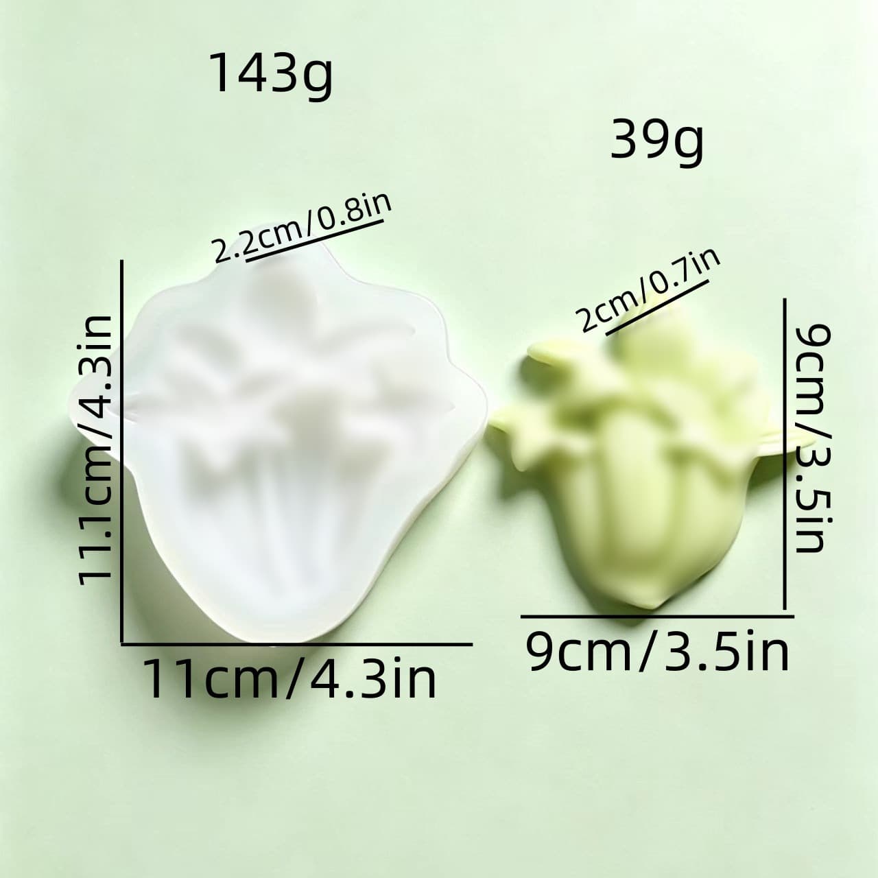 Triple lily silicone mold candle aromatherapy gypsum soap home candle ornaments silicone mold