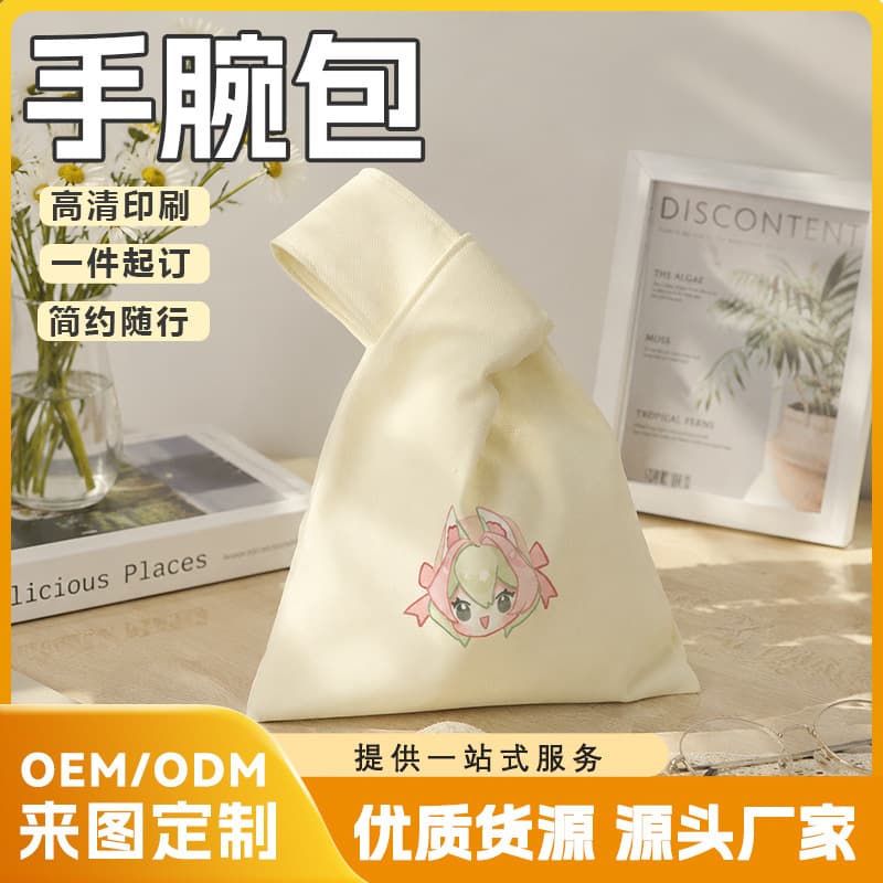 Trendy Cross-Border Niche Handbag Cartoon Animation Print Storage Bag Open Canvas Wrist Bag Wholesale