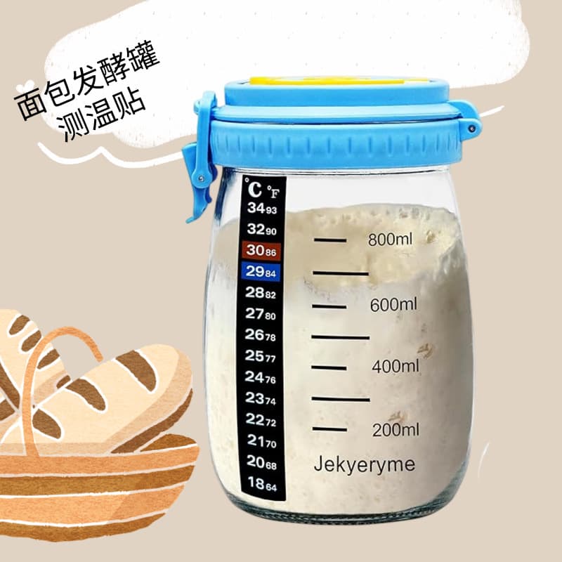 Sourdough bread fermentation tank temperature measurement sticker with long terms 18-34℃ Yogurt fermentation glass bottle temperature sticker for fish tank temperature measurement