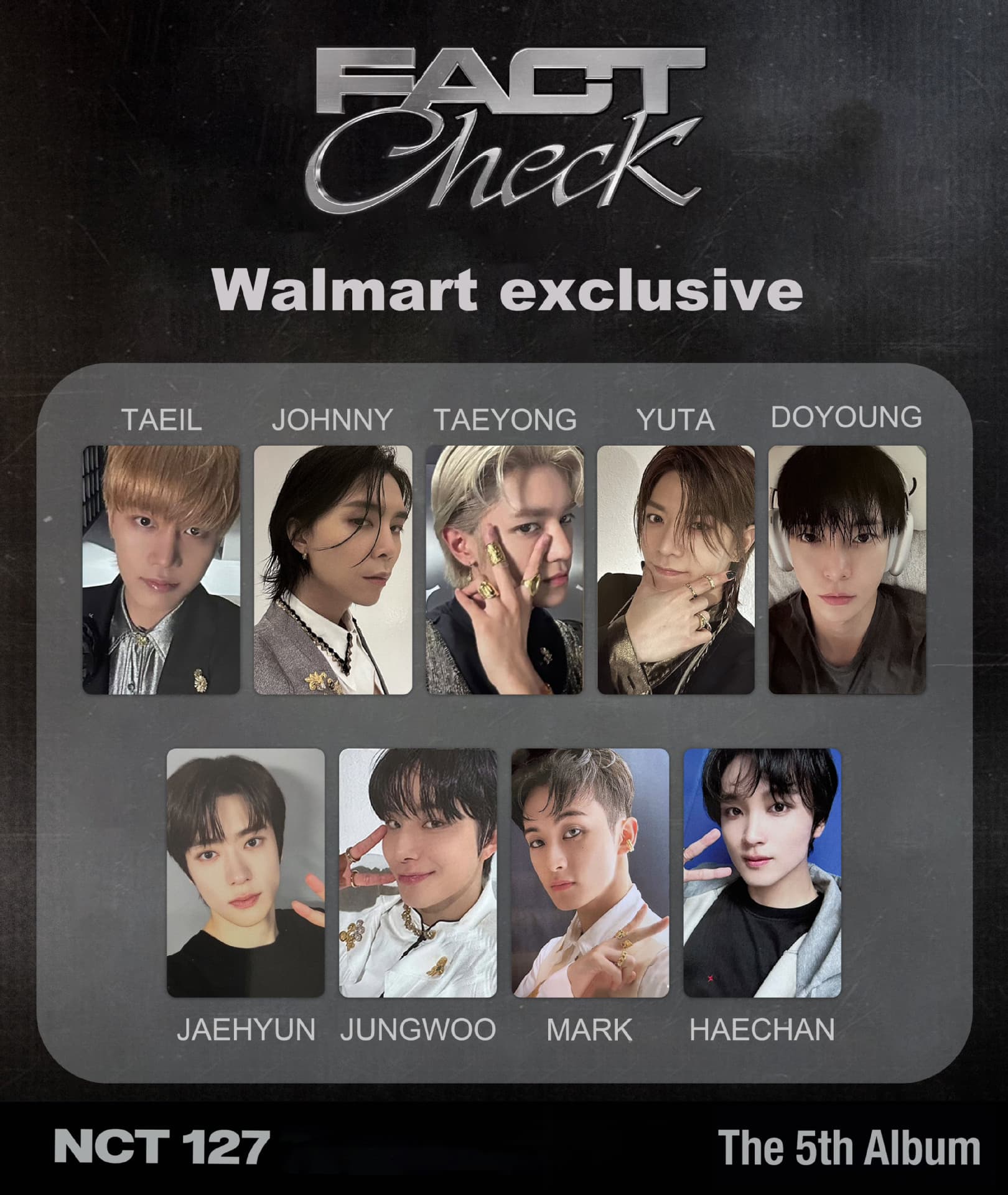 NCT 127 New Album Small Card Collectible Exclusively Designed Artistic Postcard for Fans And Collectors Modern Minimalist Style