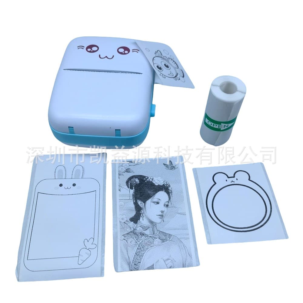 57x25 Cross-Border Mini Mistake Correction Printer, Kids Instant Camera Thermal Sticker Paper, Adhesive