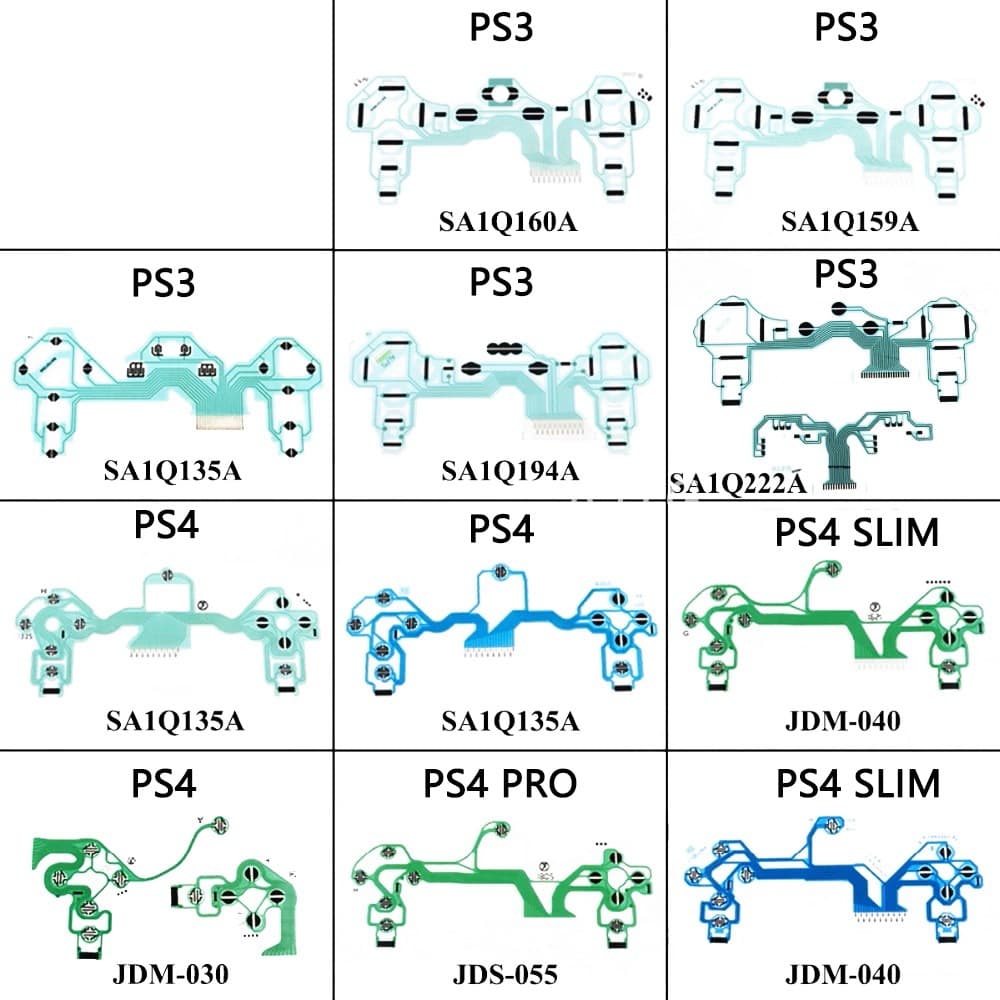 PS4 Controller Film, PS4 Slim Controller Conductive Film, PS4 Controller Button Ribbon Cable, PS3 Controller Film