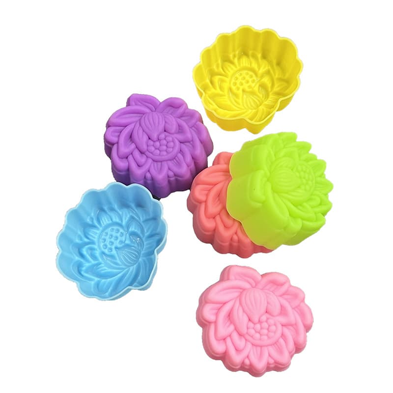 Lotus Silicone Cake Mold 5cm Lotus Flower Cup Candle Aromatherapy Drip Soap Handmade Soap Mold Easy To Clean Durable For Baking