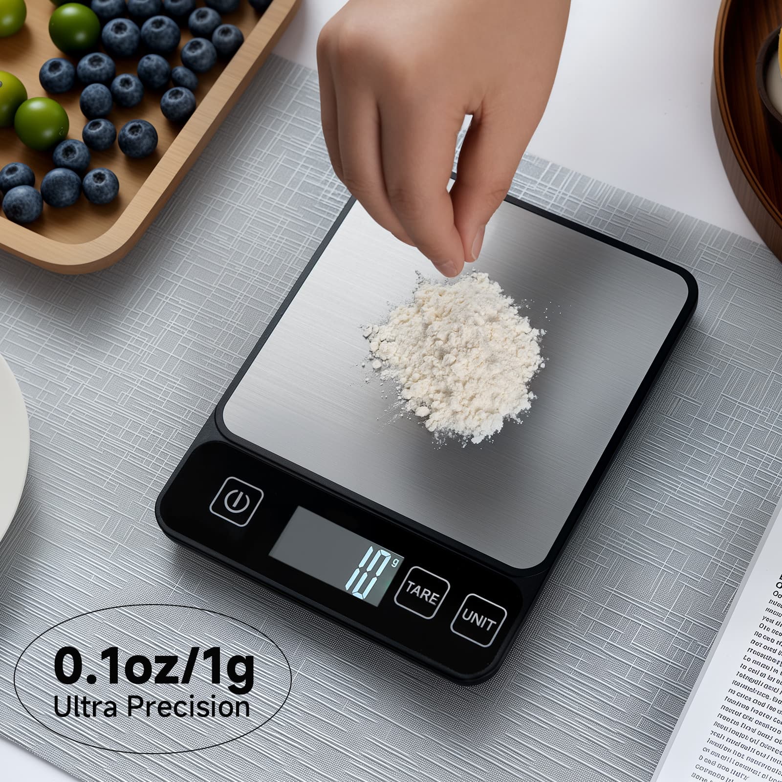 New 10kg Household High-Precision Electronic Kitchen Scale Baking Scale Food Scale Gram Scale Electronic Scale Kitchen Scale