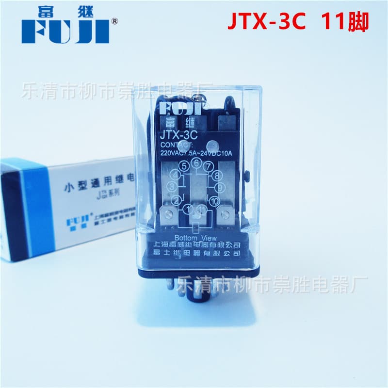 Original Fuji Small General Relay JTX-3C Round 11-Pin DC24V AC220V