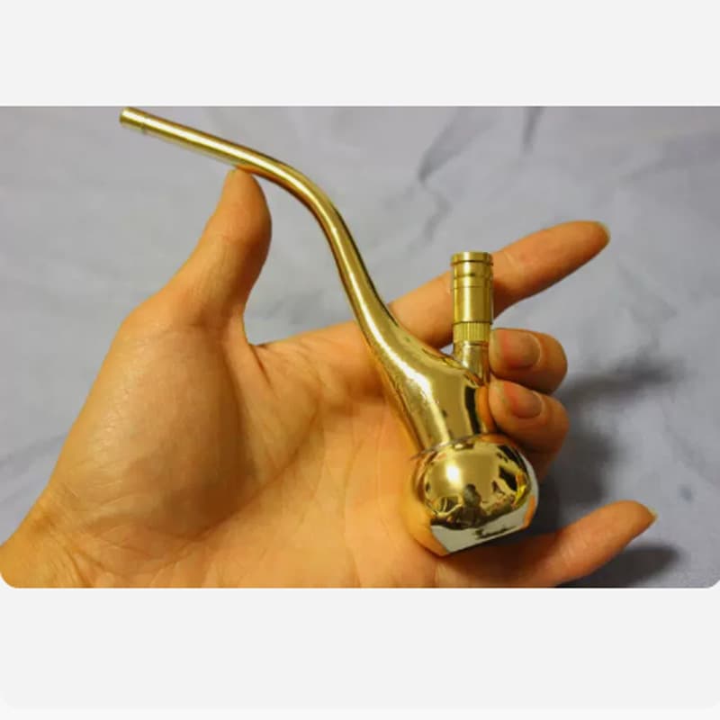 Magnetic Filter Gourd-Shaped Pure Copper Water Pipe with Longevity Figure Dual-Purpose Smoking Set Antique Collectible