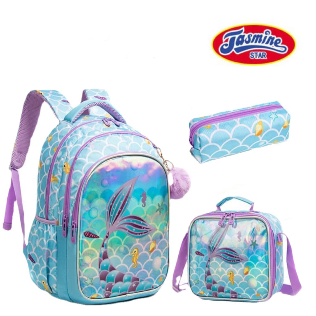 Cross-border Cartoon Elementary School Student 17-Inch Backpack 3-Piece Set Lightweight Boys Girls Children's Double Shoulder Backpack Spine Protection Lightweight Backpack