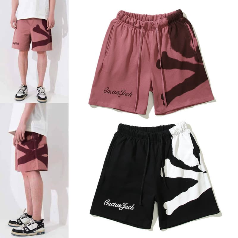 Digital Print Skull Shorts Men Women Casual 5-Point Shorts Beach Shorts Linen Set Men Linen Top Men
