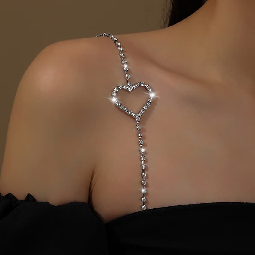 Best-selling Multi-row Rhinestone Bra Adjustable Invisible Straps Bridal Wedding Metal Shoulder Straps Clothing Accessories Wholesale
