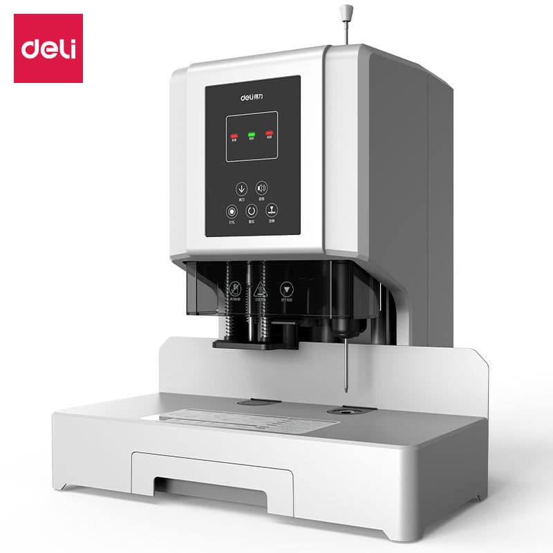 Free Shipping Deli 14666 Financial Binding Machine 60MM Binding Thickness Fully Electric Financial Binding Machine Drop Shipping