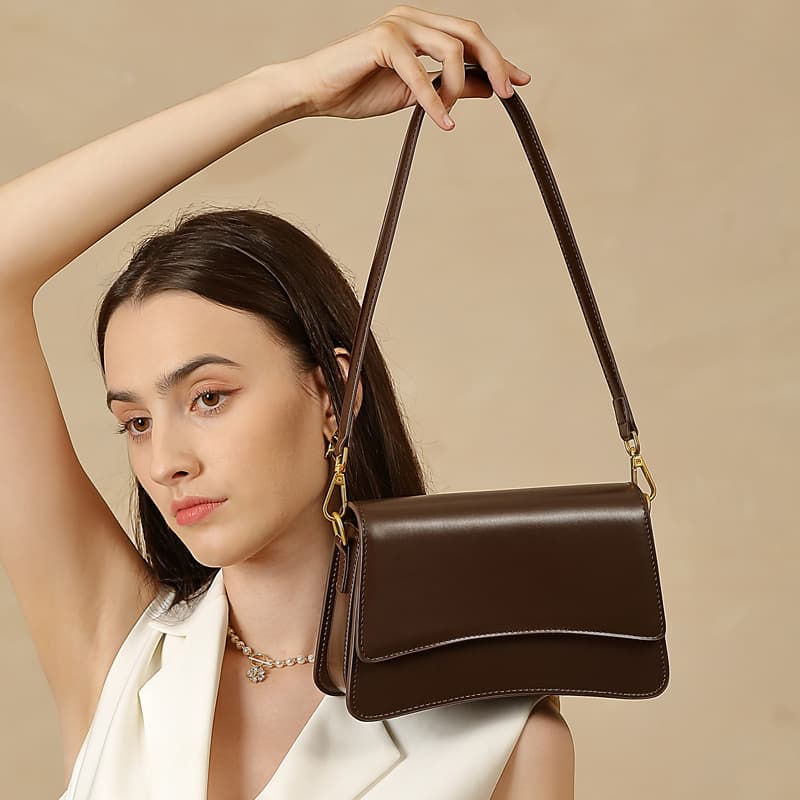 Hot Selling Women's Shoulder Bag Crossbody Bag Cowhide High Quality Bag Korean Trendy Baguette Bag Premium Underarm Bag Women's Bag