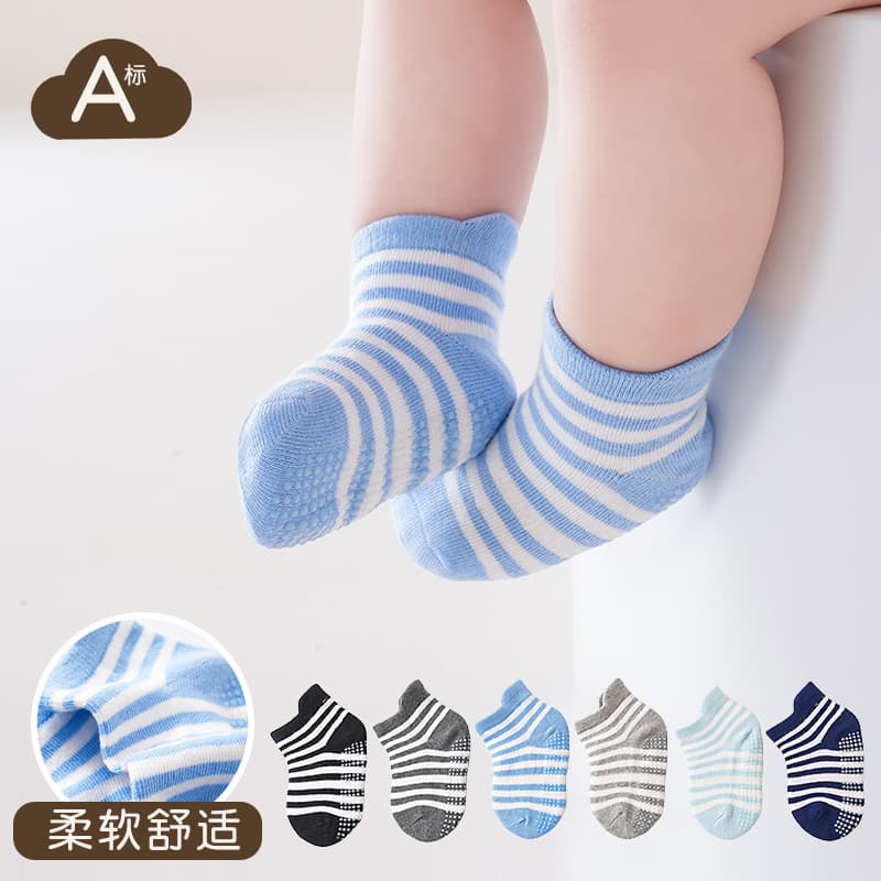 Amazon anti-slip dispensing children's socks spring, summer and autumn children's socks baby socks boys' boat socks children's socks
